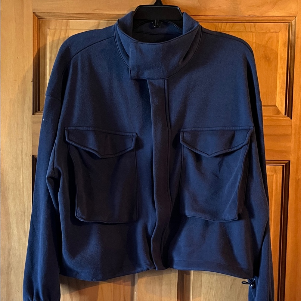 Navy Blue Jacket with Front Pockets